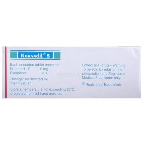korandil 5mg tablet 10's